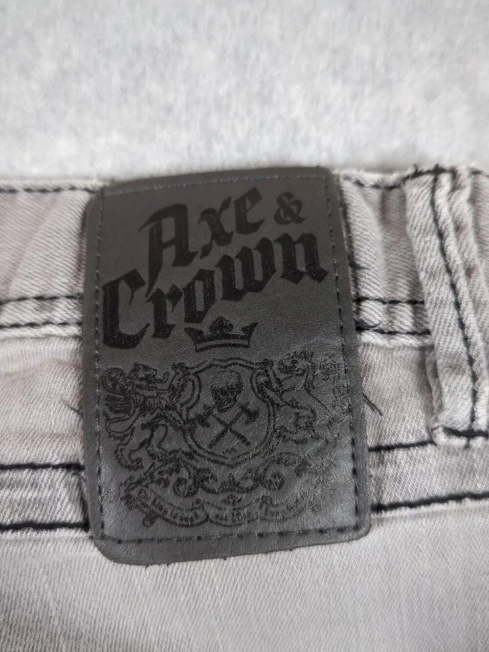 Axe & Crown Jeans Men's 34x32 (Actual 34x30) Gray Denim Straight Leg Stretch